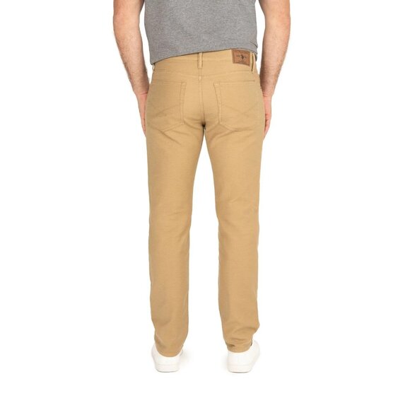 U.S. Polo Assn. Men's Knit Denim Jean, Size 38x32, Pleated, Slim Straight Leg - Picture 2 of 4